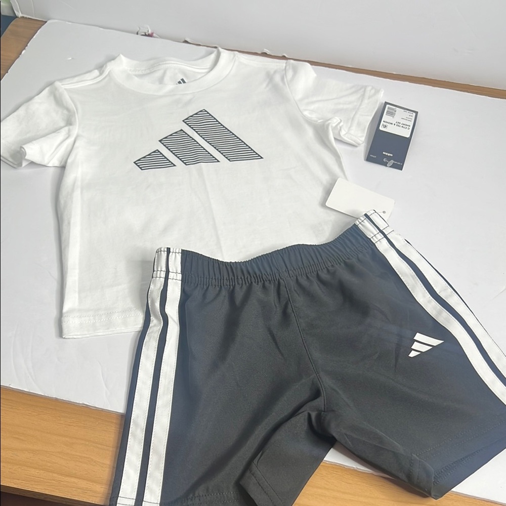 Adidas White and Black Kids' Outfit